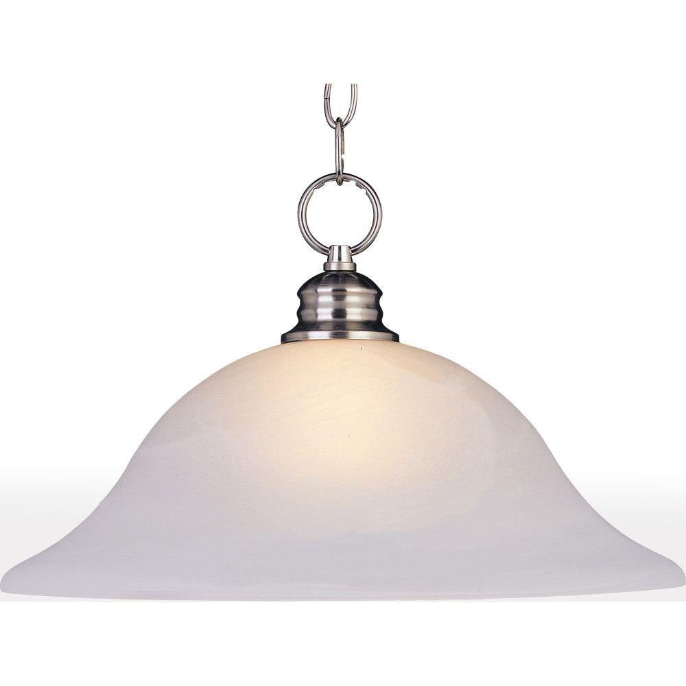 MAXIM Maxim 91076FTSN Essentials 1-Light Pendant 60W 16 inches Wide