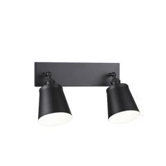 MATTEO LIGHTING Matteo Lighting S08202BK Kinsley 2 x 60W 18 inch