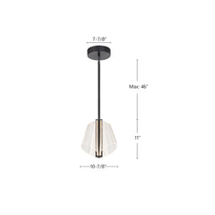 KUZCO LIGHTING Kuzco Lighting PD62511-BG/LG Mulberry 11-in Pendant 44W 11-in
