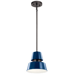 KICHLER Kichler 59003CBL Lozano 1-light coastal bell small hanging pendant light 100W