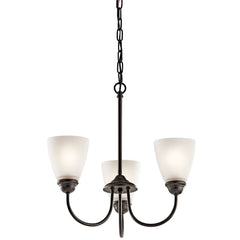 KICHLER Kichler 43637OZ Jolie Mini Chandelier 100W 18 Inch 3 Light