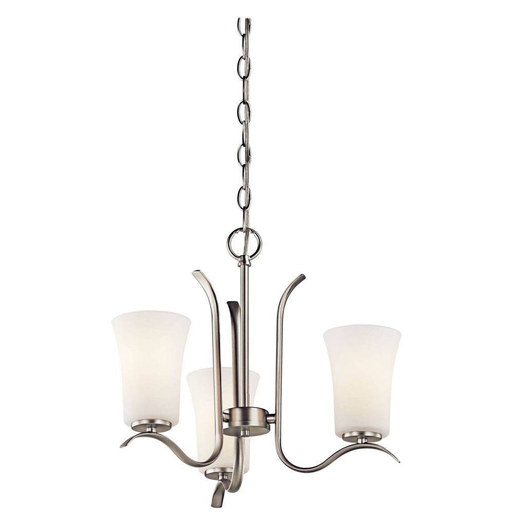 KICHLER Kichler 43073NI Armida 3-light mini chandelier 100W 18 inch