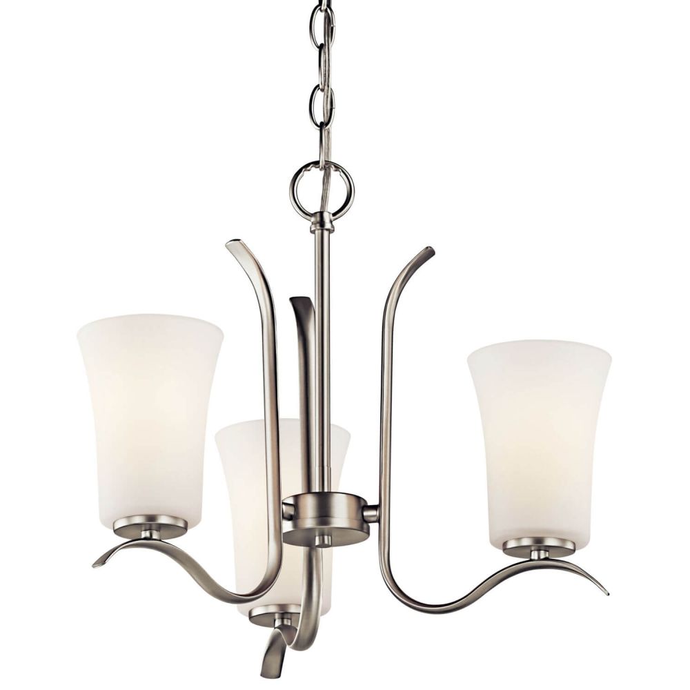 KICHLER Kichler 43073NI Armida 3-light mini chandelier 100W 18 inch