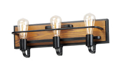 MAXIM Maxim 10303BKASB three light bath vanity 180 total watts