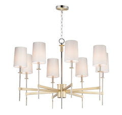 MAXIM Maxim 32398OFSBRPN Eight Light Chandelier 60W per bulb 36 inch wide