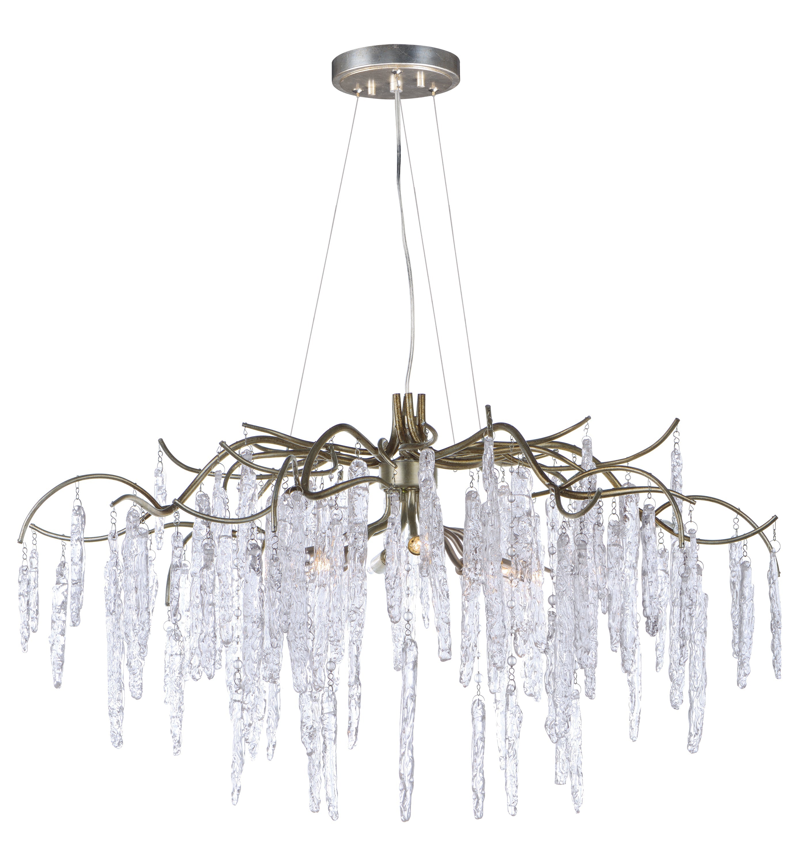MAXIM Maxim 26284ICSG willow 8-light 35 inch wide chandelier 40w