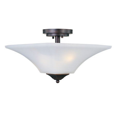 MAXIM Maxim 20091FTOI Aurora 2-Light 13 inches Wide Semi-Flush Mount Light 2 x 60W