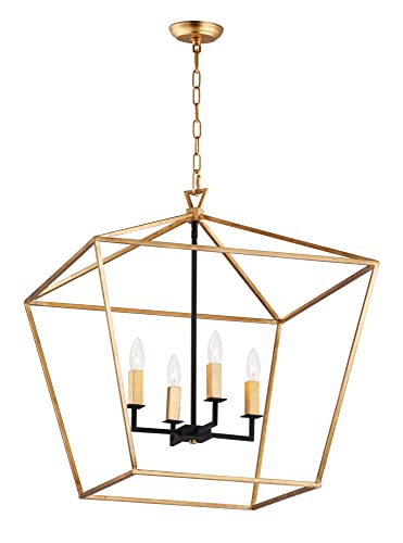 MAXIM Maxim 25156GLTXB Abode 4-Light 240 Watts 17.75 Inch Wide Chandelier