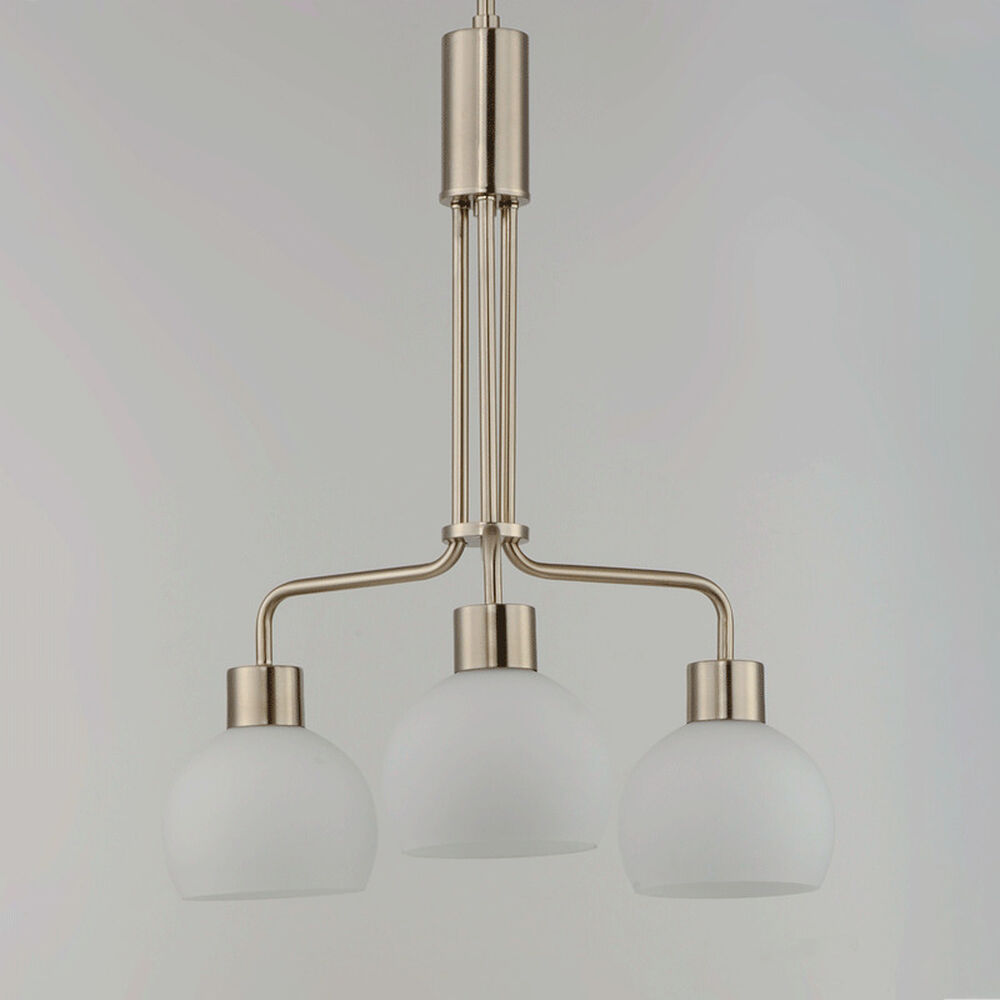 MAXIM Maxim 11276SWSN Coraline 3-Light Chandelier 3 x 60W 21 inch W