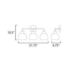MAXIM Maxim 11273swbk coraline 3-light bath vanity 60w 21.75in w