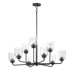 MAXIM Maxim 12277cdbk acadia 9-light 34.75 inches wide chandelier 60w