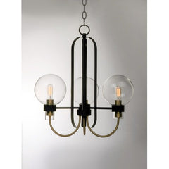 MAXIM Maxim 30515CLBZSBR Bauhaus 3-Light 20 Inch Wide Chandelier 180W