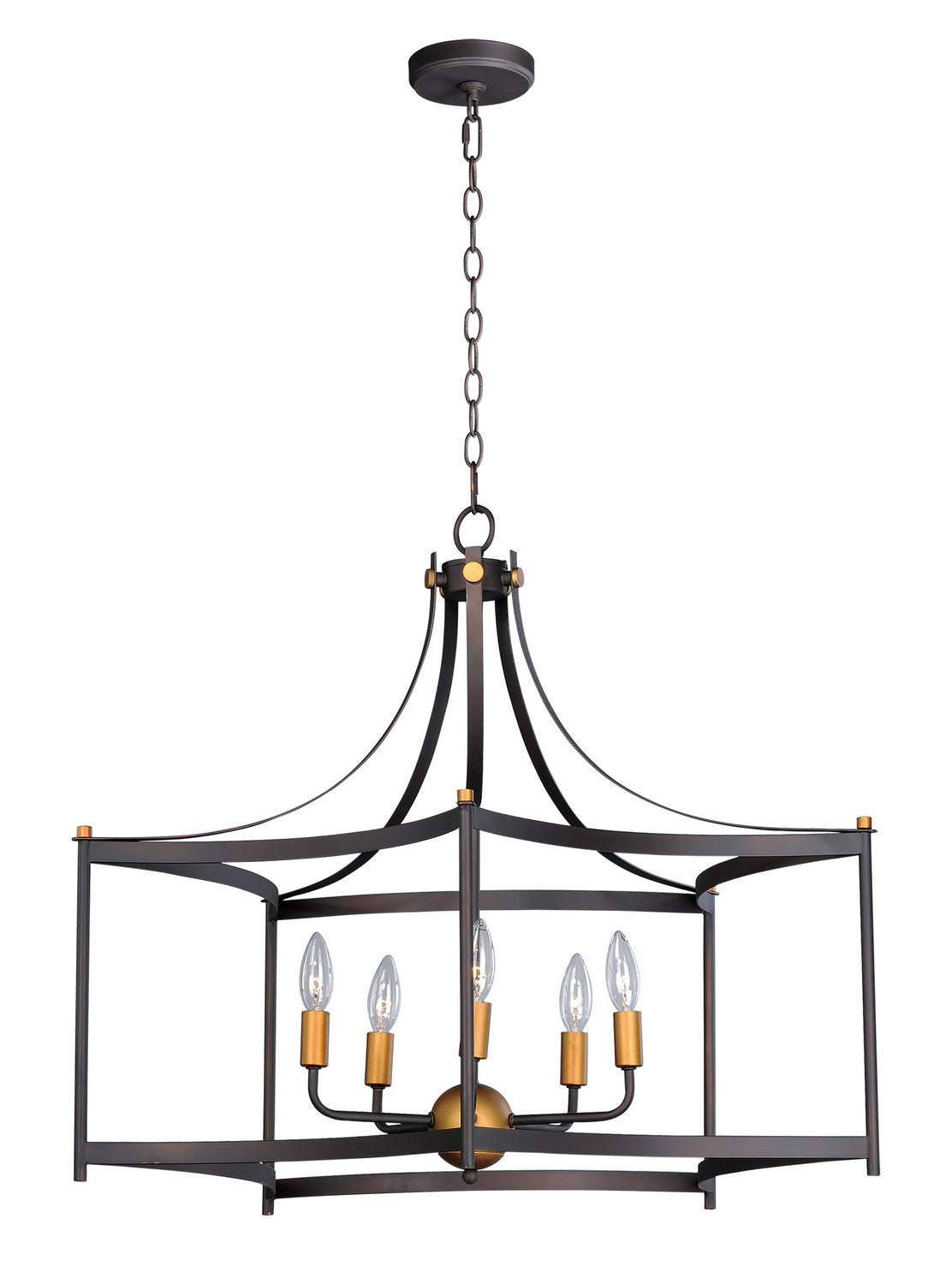 MAXIM Maxim 13595OIAB Wellington 5-Light Pendant 60W 30 inches