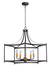 MAXIM Maxim 13595OIAB Wellington 5-Light Pendant 60W 30 inches