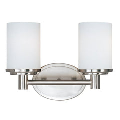 MAXIM Maxim 9052SWSN cylinder two light bath vanity 60w 12.5 inch width