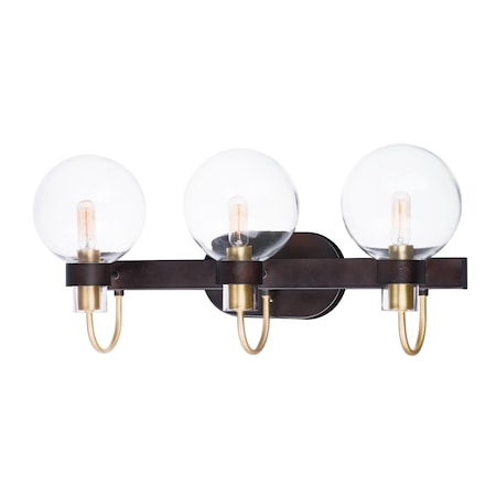 MAXIM Maxim 30513CLBZSBR Bauhaus 3-light 23 inch wide vanity light 180w