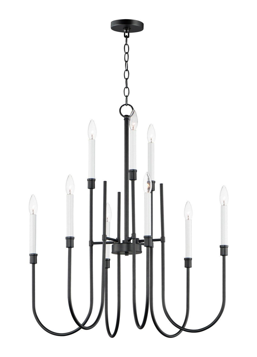 MAXIM Maxim 11289bk tux 9-light chandelier 60w 30 inch width