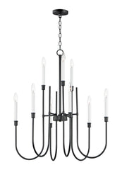MAXIM Maxim 11289bk tux 9-light chandelier 60w 30 inch width