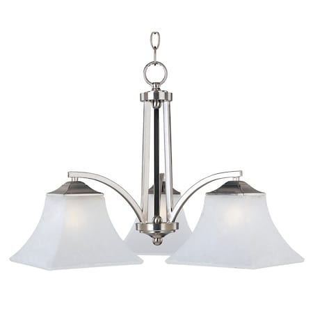MAXIM Maxim 20094ftsn aurora 3-light 22.5 inches wide chandelier 180w