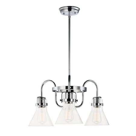 MAXIM Maxim 26116CDPC Seafarer 3-light 21.5 inches wide chandelier 180W