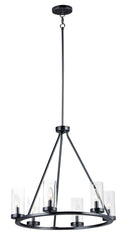 MAXIM Maxim 25255CLBK Sentinel 6-Light Chandelier 60W 24 inch