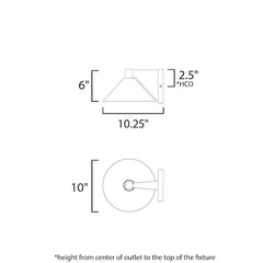 MAXIM Maxim 86143BK Conoid Large LED Outdoor Wall Sconce