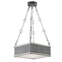 MAXIM Maxim 26013WZSN Ruffle 3-Light Modern/Contemporary Frosted Glass Square Hanging Pendant Light
