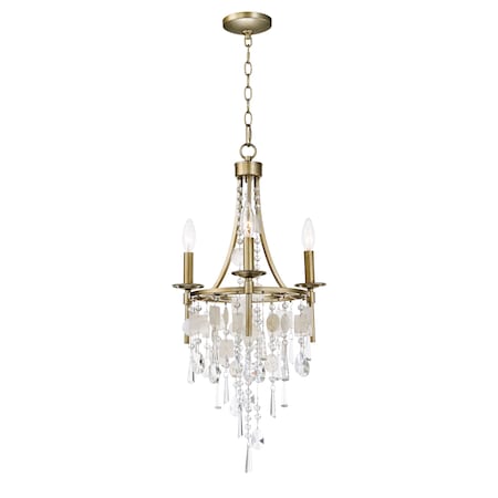 MAXIM Maxim 14423CZGS Cebu 3-light 15 inch wide chandelier 3 x 60W