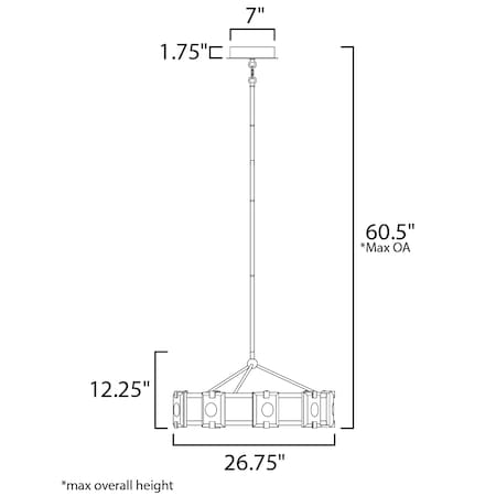MAXIM Maxim 39535CYBKGL Radiant 9-Light 26.75 inches Wide Chandelier