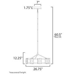 MAXIM Maxim 39535CYBKGL Radiant 9-Light 26.75 inches Wide Chandelier