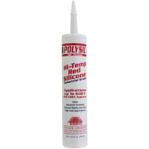 POLYMER ADHESIVES Polymer Adhesives POLYSIL hi-temp industrial grade silicone sealant 10.3 oz.