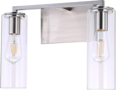 MINKA LAVERY Minka Lavery 4042-84 Acacia Clear Glass Bath Vanity Wall Mount Lighting Fixture 120 Total Watts 2-Light 11 inches H x 14 inches W