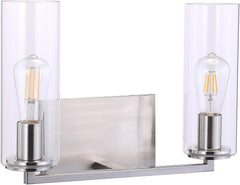 MINKA LAVERY Minka Lavery 4042-84 Acacia Clear Glass Bath Vanity Wall Mount Lighting Fixture 120 Total Watts 2-Light 11 inches H x 14 inches W