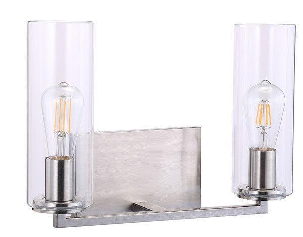 MINKA LAVERY Minka Lavery 4042-84 Acacia Clear Glass Bath Vanity Wall Mount Lighting Fixture 120 Total Watts 2-Light 11 inches H x 14 inches W