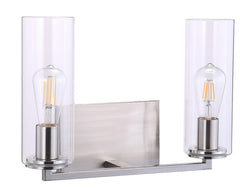 MINKA LAVERY Minka Lavery 4042-84 Acacia Clear Glass Bath Vanity Wall Mount Lighting Fixture 120 Total Watts 2-Light 11 inches H x 14 inches W