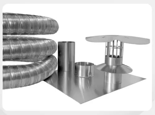 NATIONAL CHIMNEY National Chimney DB625KIT M-Flex Aluminum Liner Kit 6 inches X 25 feet for Gas Units