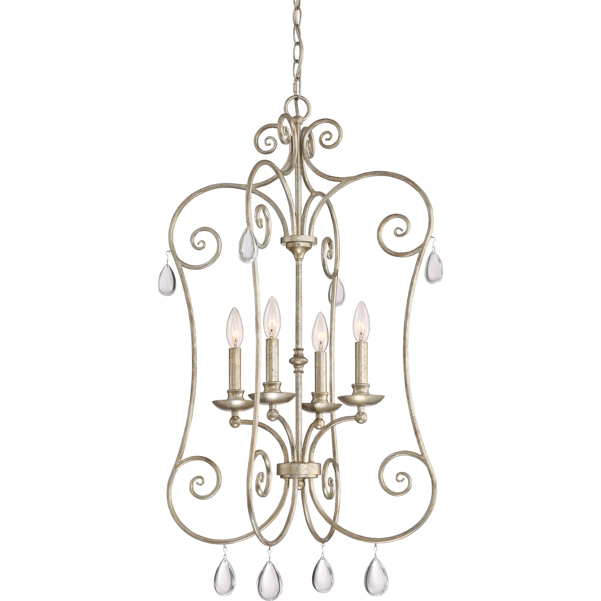 QUOIZEL Quoizel CNT5204VG Chantelle Four Light Pendant 60W 20.5 Inch W 35 Inch H