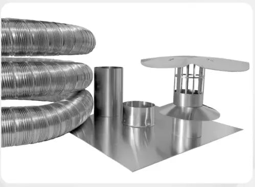 NATIONAL CHIMNEY National Chimney DB425KIT M-FLEX aluminum liner kit 4 inches x 25 feet for gas units