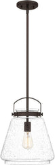 QUOIZEL Quoizel STLS1512WT Stella traditional seeded glass cone mini pendant light 100-watt