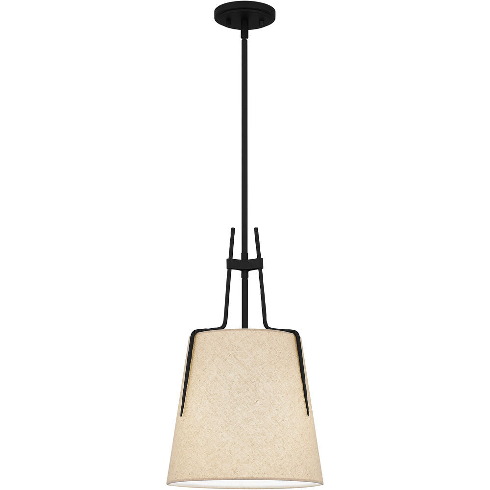 QUOIZEL Quoizel LOA1512MBK Leona 1 light 12 inch mini pendant ceiling light 100W