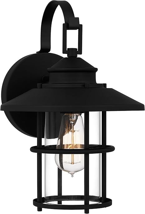 QUOIZEL Quoizel LOM8409MBK Lombard Outdoor Wall Light 1-Light 100 Total Watts