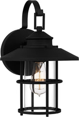 QUOIZEL Quoizel LOM8409MBK Lombard Outdoor Wall Light 1-Light 100 Total Watts