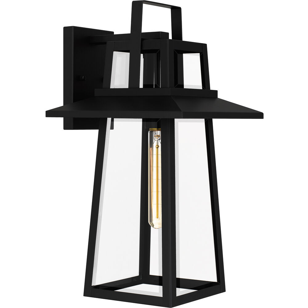 QUOIZEL Quoizel DEV8410MBK devonport 1-light outdoor wall lantern 100w 10 in. width 18.5 in. height
