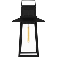 QUOIZEL Quoizel DEV8410MBK devonport 1-light outdoor wall lantern 100w 10 in. width 18.5 in. height