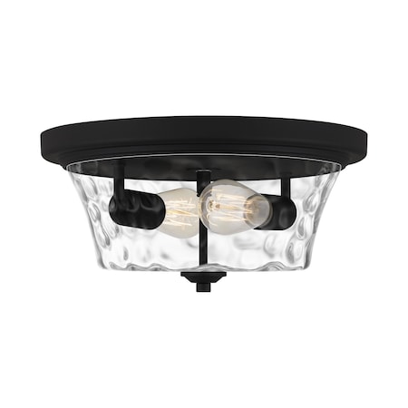 QUOIZEL Quoizel ACA1614MBK Acacia 2-light flush mount 120 total watts