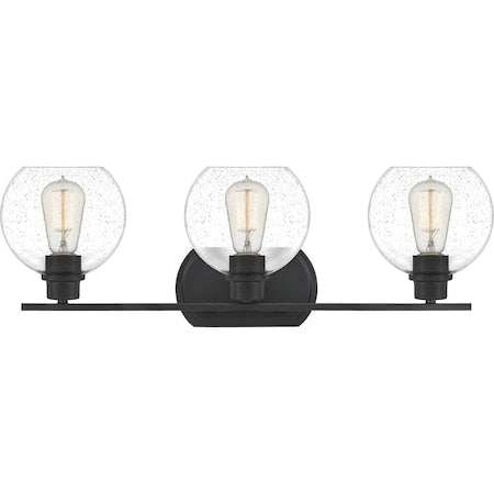 QUOIZEL Quoizel PRUS8626MBK Pruitt vanity light 100w 26.25 inch