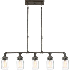 QUOIZEL Quoizel SQR538RK Squire Linear Chandelier 100 Watts 38 inch 5 Light