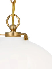VISUAL COMFORT Visual Comfort TOB 5226HAB/G4-WG Katie Globe Pendant 75W 12 inchesW x 14 inchesH