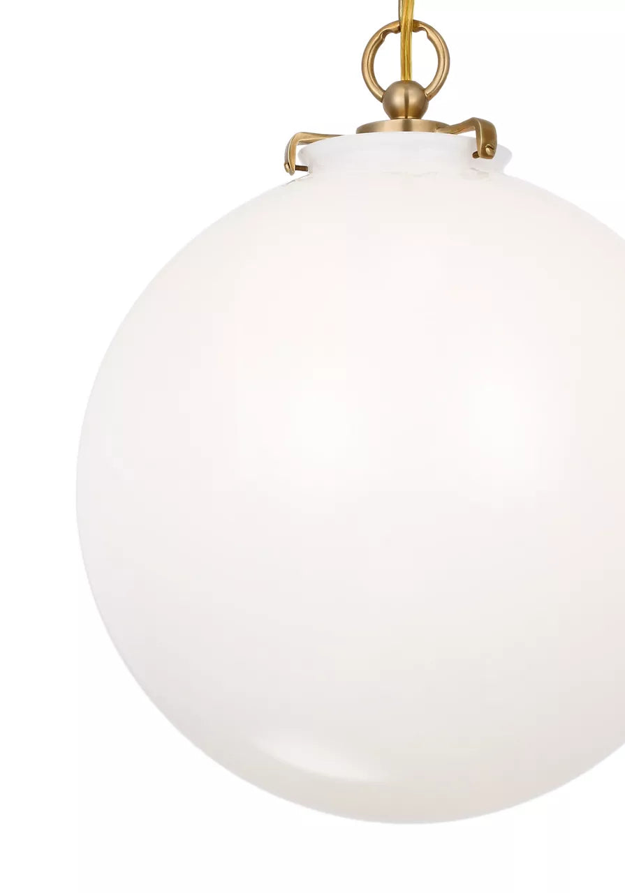 VISUAL COMFORT Visual Comfort TOB 5226HAB/G4-WG Katie Globe Pendant 75W 12 inchesW x 14 inchesH