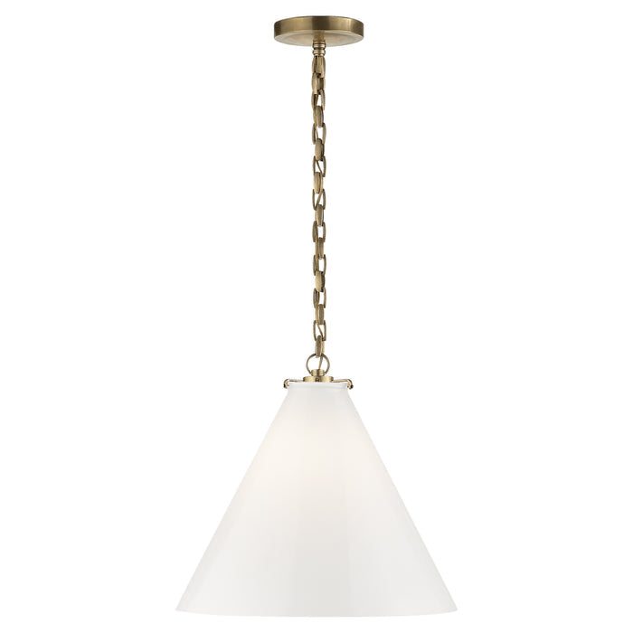 VISUAL COMFORT Visual Comfort TOB 5226HAB/G6-WG Katie Conical Pendant 75W 15.75 inchesW x 14.75 inchesH